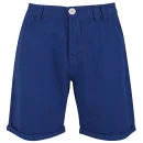Soul Star Men's Chino Melton Shorts - Cobalt - 28R - Cobalt Image 1