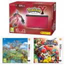 Nintendo 3DS XL Red and Black Console - Includes Pokémon Y, Super Smash Bros. & Fantasty Life Image 1