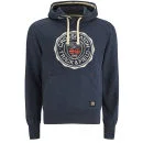 Crosshatch Men's Heyton Printed Hoody - Navy Marl - S - Blue Image 1