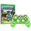 Rock Candy Green Wired Xbox One Controller + Minecraft Image 1