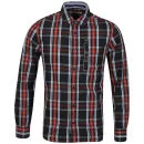 Ringspun Men's Raskal Checked Shirt - Red/Navy - S Image 1