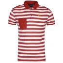 Soul Star Men's Nautical Polo-Shirt - Red - S - Red Image 1