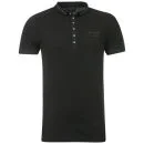 Firetrap Men's Ecked Collar Detail Polo Shirt - Black - M - Black Image 1