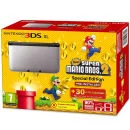 Nintendo 3DS XL Silver and Black Console - Includes New Super Mario Bros 2 Image 1
