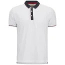 Brave Soul Men's Orbit Contrast Collar Polo Shirt - Optic White - S - White Image 1