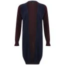 VILA Women's Lucran Long Cardigan - Total Eclipse - XS - Blue Image 1