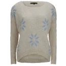 Love Knitwear Women's Large Snowflake Christmas Jumper - White - UK 10 - Cream Image 1
