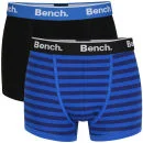 Bench Men's 2-Pack Boxers - Blue/Black - S - Blue/Black Image 1