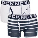 Duck and Cover Men's 2-Pack Boxers - Navy/White - S - Navy/White Image 1