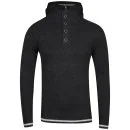 Brave Soul Men's Gavara Knitted Hooded Jumper - Charcoal - S - Charcoal Image 1