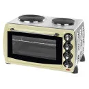 Elgento 28 Litre Cream Mini Oven with Double Hot Plates Image 1
