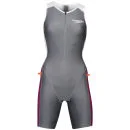 Speedo Women's Triathlon Suit - Dapple Grey/Berry - S - Dapple Grey/Berry Image 1