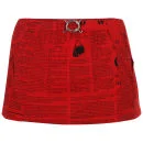 John Galliano Women's News Print Beach Skirt - Red - 10 - Red Image 1