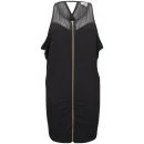 Neon Rose Women's Oversized Zip Front Dress - Black - 8 - Black Image 1