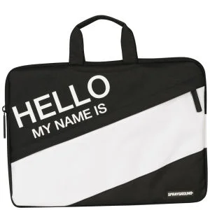 Sprayground Hello My Name is 13 Inch Laptop Case - Black Image 1