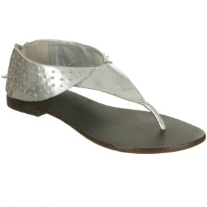 Bronx Women's Sienna Ankle Strap Sandals - 4 - Silver Image 1