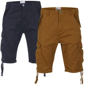 55 Soul Men's 2-Pack Conway Shorts - Navy/Tobacco - 28 - Navy/Tobacco Image 1