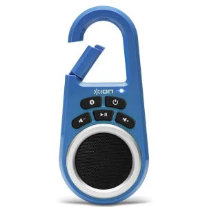 ION Audio Clipster Bluetooth Wireless Speaker with Built-in Clip - Blue Image 1