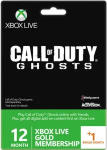 Xbox Live 12 Month Gold Membership + 1 Month Free (Call of Duty: Ghosts Packaging) Image 1