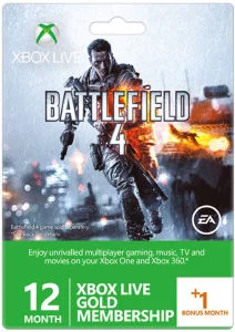 Xbox Live 12 Month Gold Membership + 1 Month Free (Battlefield 4 Packaging) Image 1