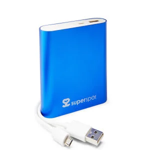 Superspot 10400 MAH Universal Portable Charger Power Bank - Blue Image 1