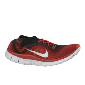 Nike Men's Free Flyknit + Running Shoes - Red - 7 - Red Image 1