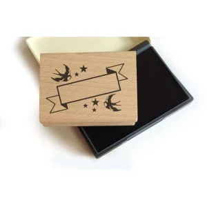 Lollipop Bookplate Stamp Set: Swallows Image 1