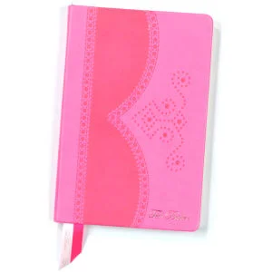 Ted Baker Fluro Pink Brogue Notebook - Medium Image 1