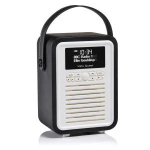 View Quest Retro Mini Bluetooth DAB+ Radio - Black Image 1