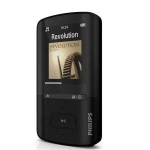 Philips GoGEAR Vibe 8GB MP3 Video Player with FullSound & FM Radio - Black Image 1