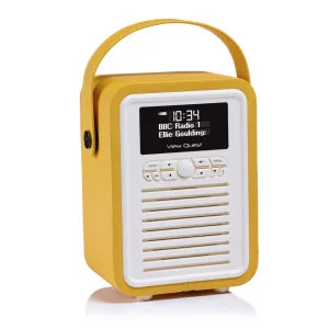 View Quest Retro Mini Bluetooth DAB+ Radio - Mustard Image 1