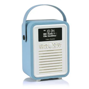 View Quest Retro Mini Bluetooth DAB+ Radio - Blue Image 1