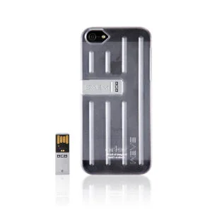 Veho SAEM S7 iPhone Case with Integrated 8GB USB Pen Drive - for iPhone 5/5S - Super Clear Image 1