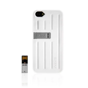 Veho SAEM S7 iPhone Case with Integrated 8GB USB Pen Drive - for iPhone 5/5S - White Image 1