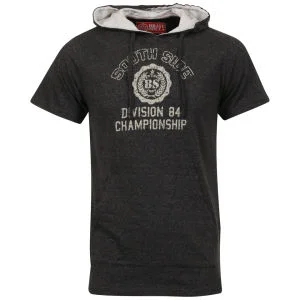 Brave Soul Men's Hooded T-Shirt - Charcoal - M - Charcoal Image 1