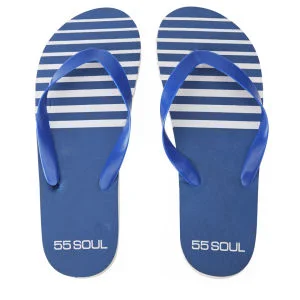 55 Soul Men's Flip Flops - Blue - 6/7 - Blue Image 1