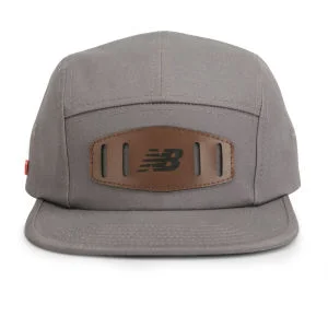 New Balance Unisex Street 5 Panel Flat Peak Baseball Cap - Cotton Twill Light Grey Image 1