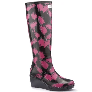 Wedge Welly Savvy Unique Wellington Boots - 3 - Black Image 1