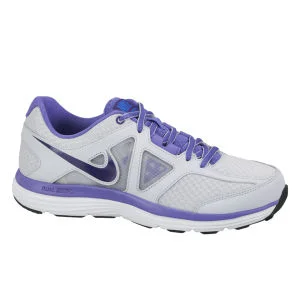 Nike Women's Dual Fusion Lite 2 Mesh Running Shoes - White/Lilac - 4 - White/Purple Image 1