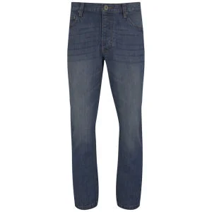 Brave Soul Men's Spectra Regular Fit Jeans - Blue - 30R - Blue Image 1