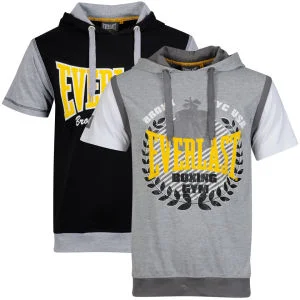 Everlast Men's 2-Pack Short Sleeve Layered T-Shirts - Grey/White Sleeve and Black/Grey - S - Grey/White & Black/Grey Image 1