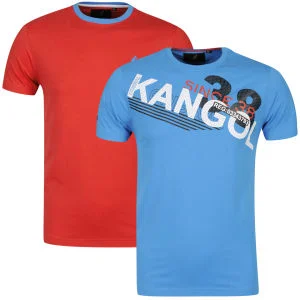 Kangol Men's Cappello and Botch 2 Pack T-shirts - Blue/Red - S - Blue/Red Image 1