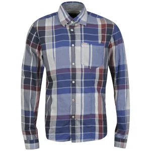 Jack & Jones Vintage Men's 500 Checked Shirt - Blue - L - Blue Image 1