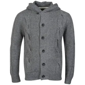 Jack & Jones Men's Cable Cardigan - Grey Marl - S - Grey Marl Image 1