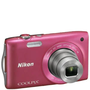 Nikon Coolpix S3300 Compact Digital Camera (16MP, 6x Optical, 2.7 Inch LCD) - Pink Image 1