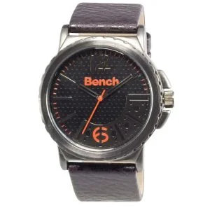 Bench Men's Black Dial Orange Detailed Watch Image 1