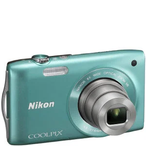 Nikon Coolpix S3300 Compact Digital Camera (16MP, 6x Optical, 2.7 Inch LCD) - Green Image 1