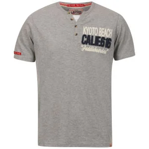 Tokyo Laundry Men's Carrington Kyoto Beach T-Shirt - Light Grey Marl - S - Light Grey Marl Image 1