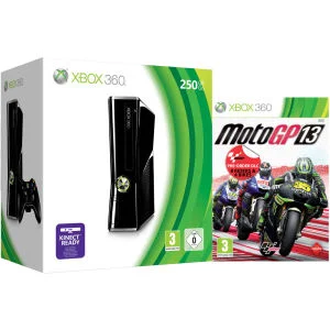 Xbox 360 250GB Matte Black Console: Bundle Includes MotoGP 13 Image 1