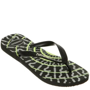 Havaianas Unisex 4 Nite Flip Flops - Black/Grey - 3 Image 1